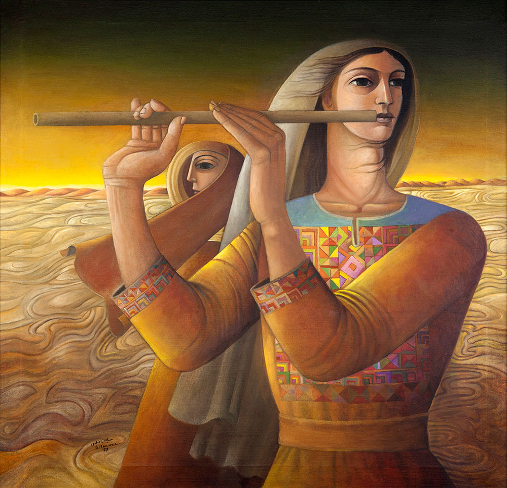 Image result for ‫لوحات الفنان الفلسطيني سليمان منصور‬‎